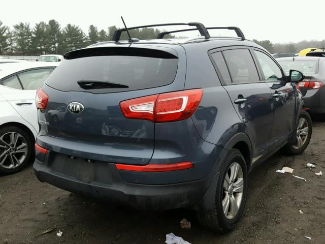 KNDPB3A24D7449740 - 2013 KIA SPORTAGE B BLUE photo 4