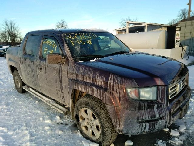 2HJYK16487H532093 - 2007 HONDA RIDGELINE MAROON photo 1