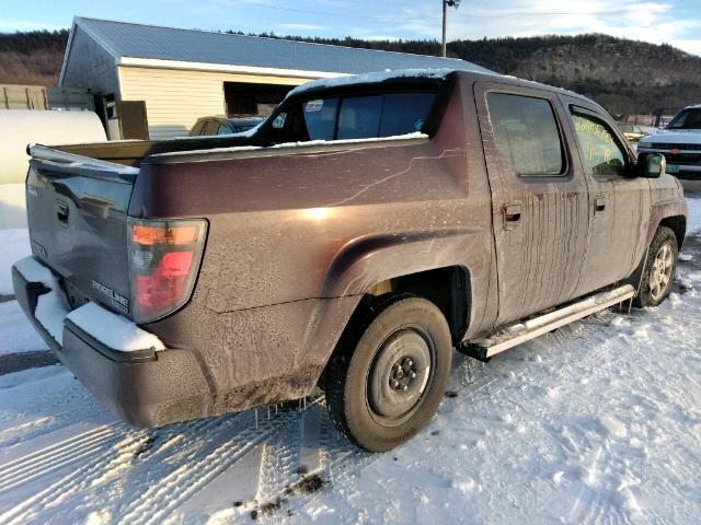 2HJYK16487H532093 - 2007 HONDA RIDGELINE MAROON photo 4