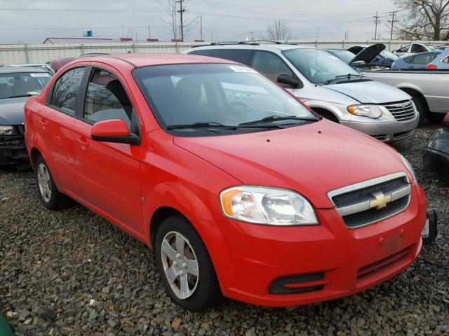 KL1TD56EX9B381138 - 2009 CHEVROLET AVEO LS RED photo 1