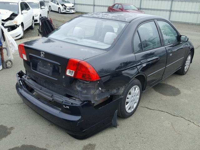 JHMES16504S001358 - 2004 HONDA CIVIC LX BLACK photo 4