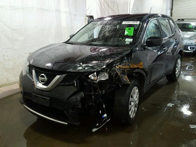 KNMAT2MVXGP622426 - 2016 NISSAN ROGUE S BLACK photo 2