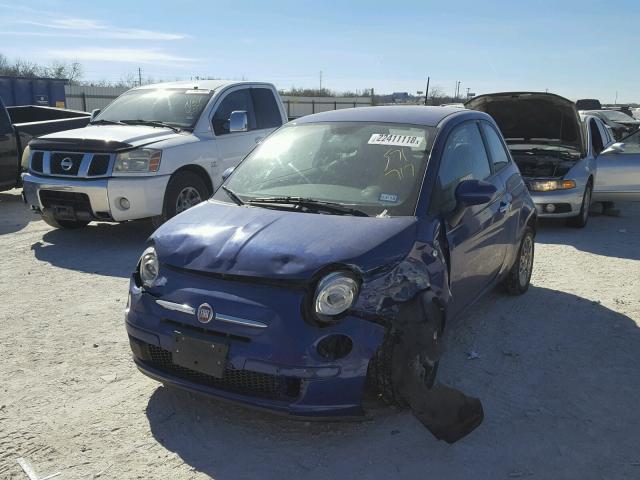 3C3CFFAR3DT571717 - 2013 FIAT 500 POP BLUE photo 2