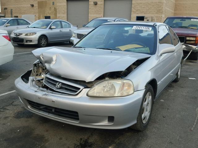 1HGEJ8254YL053144 - 2000 HONDA CIVIC EX SILVER photo 2