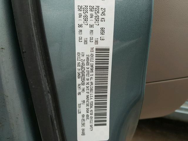 2V4RW6DX6AR295490 - 2010 VOLKSWAGEN ROUTAN SEL BLUE photo 10