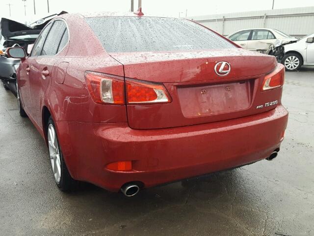 JTHCF5C28D5061593 - 2013 LEXUS IS 250 RED photo 3