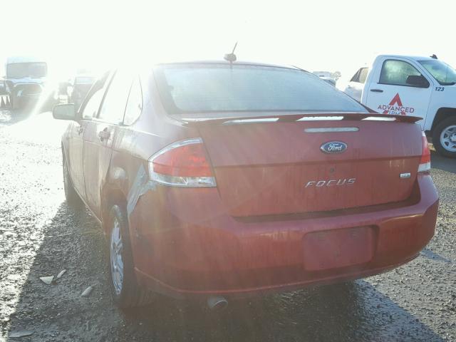 1FAHP36N69W191359 - 2009 FORD FOCUS SES RED photo 3