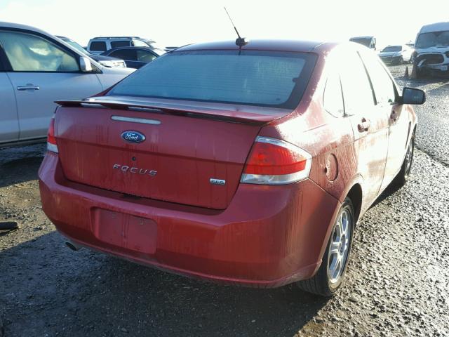 1FAHP36N69W191359 - 2009 FORD FOCUS SES RED photo 4