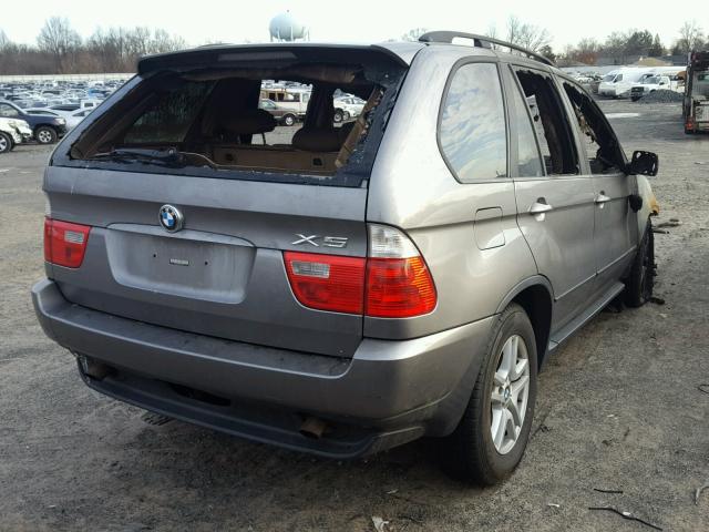 5UXFA13524LU34704 - 2004 BMW X5 3.0I GRAY photo 4