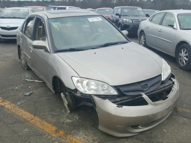 2HGES26745H576257 - 2005 HONDA CIVIC EX ოქროსფერი ფოტო 1