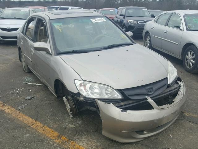 2HGES26745H576257 - 2005 HONDA CIVIC EX GOLD photo 1