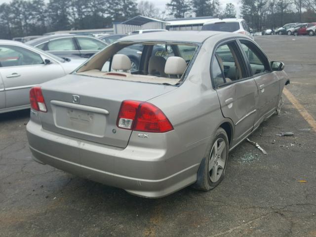 2HGES26745H576257 - 2005 HONDA CIVIC EX ოქროსფერი ფოტო 4