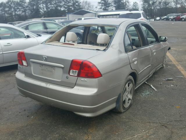 2HGES26745H576257 - 2005 HONDA CIVIC EX GOLD photo 4