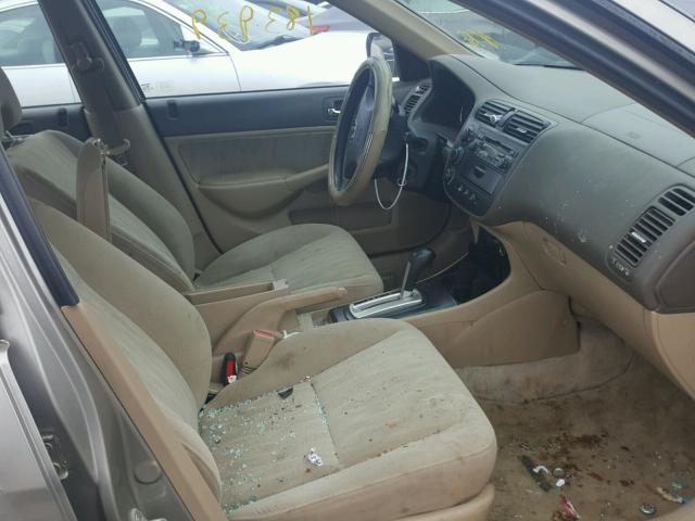 2HGES26745H576257 - 2005 HONDA CIVIC EX ოქროსფერი ფოტო 5