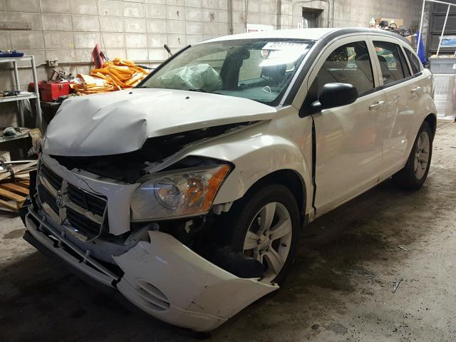 1B3CB4HA2AD590452 - 2010 DODGE CALIBER SX WHITE photo 1