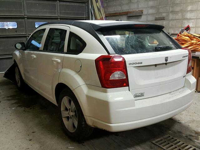 1B3CB4HA2AD590452 - 2010 DODGE CALIBER SX WHITE photo 3