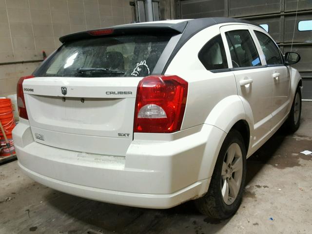 1B3CB4HA2AD590452 - 2010 DODGE CALIBER SX WHITE photo 4