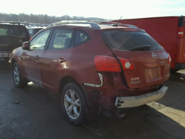 JN8AS58V78W129099 - 2008 NISSAN ROGUE S RED photo 3