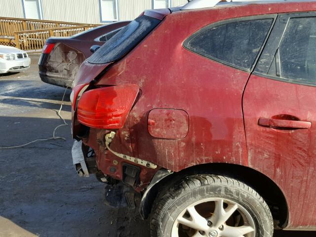 JN8AS58V78W129099 - 2008 NISSAN ROGUE S RED photo 9