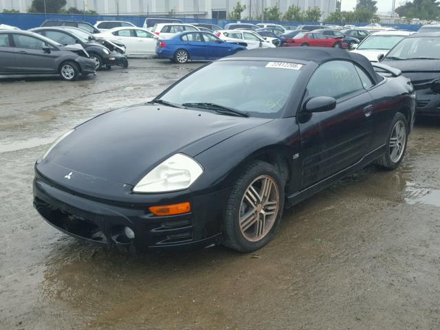 4A3AE75H43E049641 - 2003 MITSUBISHI ECLIPSE SP BLACK photo 2