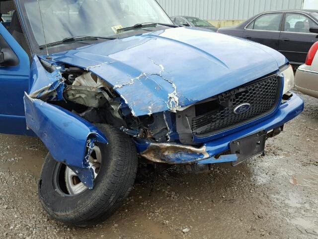 1FTYR10U82TA26932 - 2002 FORD RANGER BLUE photo 9