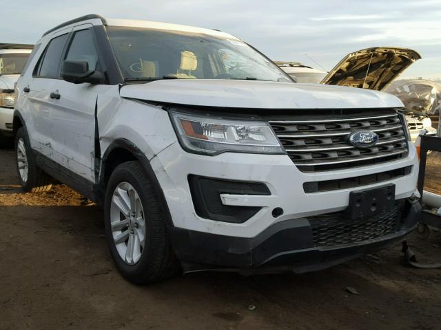 1FM5K8B82GGC33800 - 2016 FORD EXPLORER WHITE photo 1