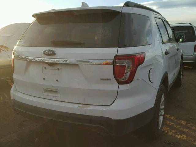 1FM5K8B82GGC33800 - 2016 FORD EXPLORER WHITE photo 4