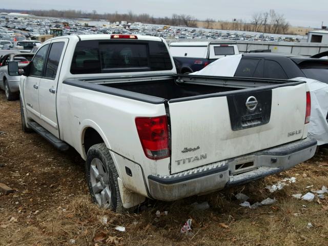 1N6AA07F08N331233 - 2008 NISSAN TITAN XE WHITE photo 3