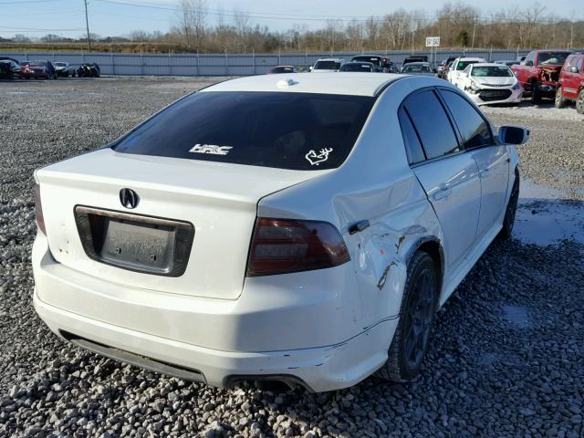 19UUA66257A044866 - 2007 ACURA TL WHITE photo 4