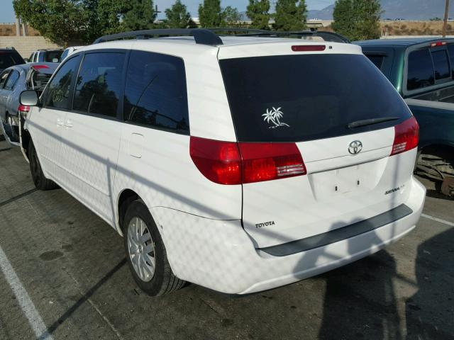 5TDZA23C04S008382 - 2004 TOYOTA SIENNA CE WHITE photo 3