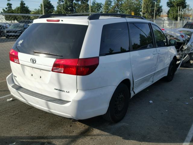 5TDZA23C04S008382 - 2004 TOYOTA SIENNA CE WHITE photo 4