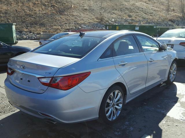 5NPEC4AB9CH400196 - 2012 HYUNDAI SONATA SE SILVER photo 4