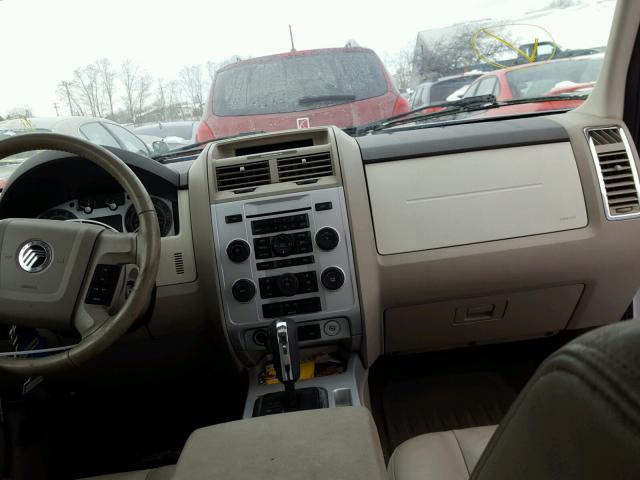 4M2CU97188KJ03651 - 2008 MERCURY MARINER PR SILVER photo 9