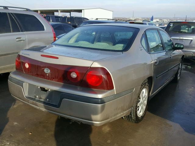 2G1WF52E839104558 - 2003 CHEVROLET IMPALA BROWN photo 4