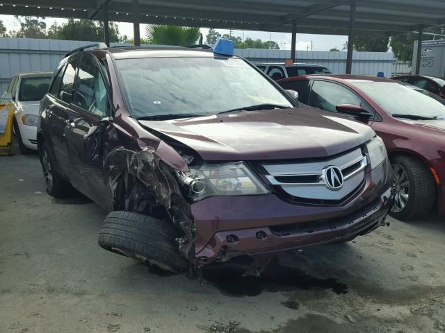 2HNYD28358H527213 - 2008 ACURA MDX TECHNO BURGUNDY photo 1