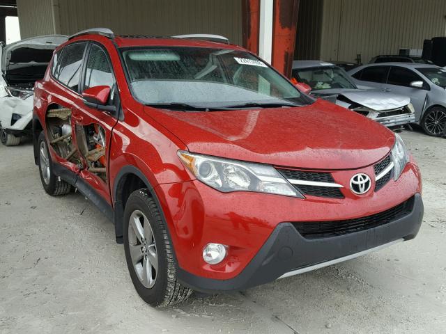 2T3WFREVXFW228576 - 2015 TOYOTA RAV4 XLE RED photo 1