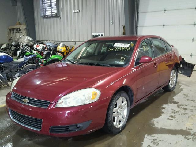 2G1WC581069344365 - 2006 CHEVROLET IMPALA LT RED photo 2