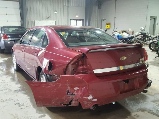 2G1WC581069344365 - 2006 CHEVROLET IMPALA LT RED photo 3