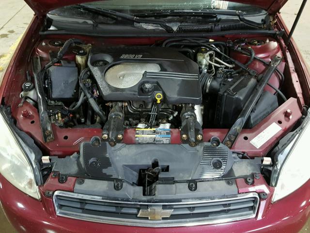 2G1WC581069344365 - 2006 CHEVROLET IMPALA LT RED photo 7