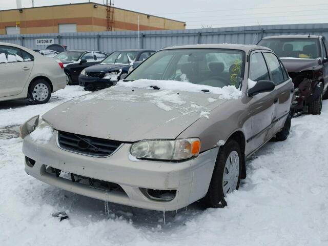 2T1BR12E21C845355 - 2001 TOYOTA COROLLA CE BEIGE photo 2