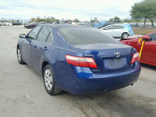 4T1BE46K17U012411 - 2007 TOYOTA CAMRY NEW BLUE photo 3