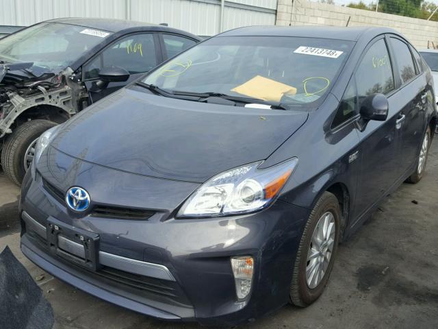 JTDKN3DPXC3023209 - 2012 TOYOTA PRIUS PLUG GRAY photo 2