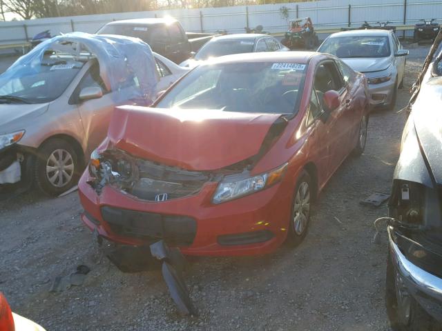 2HGFG3B54CH551131 - 2012 HONDA CIVIC LX RED photo 2