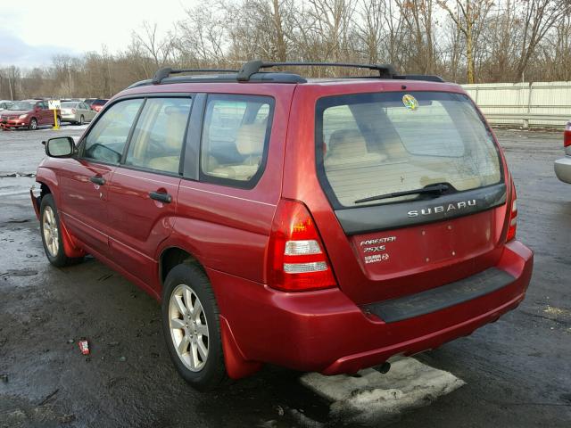 JF1SG65695G725900 - 2005 SUBARU FORESTER 2 BURGUNDY photo 3