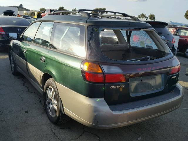 4S3BH6658Y7665707 - 2000 SUBARU LEGACY OUT GREEN photo 3