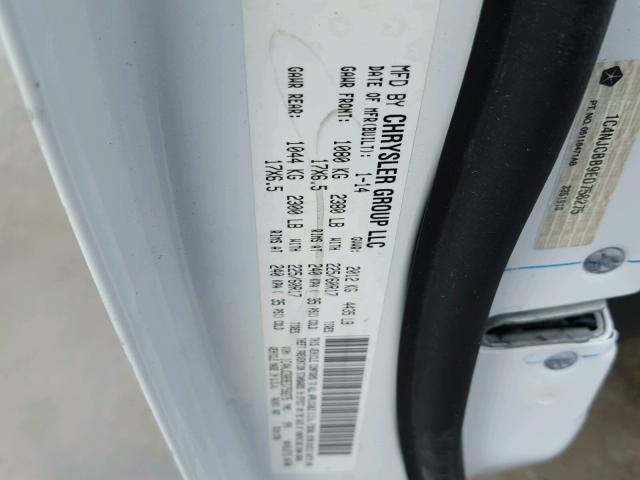 1C4NJCBB9ED758275 - 2014 JEEP COMPASS SP WHITE photo 10