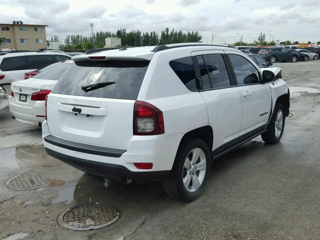 1C4NJCBB9ED758275 - 2014 JEEP COMPASS SP WHITE photo 4