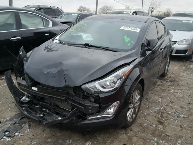 5NPDH4AE9GH661325 - 2016 HYUNDAI ELANTRA SE BLACK photo 2