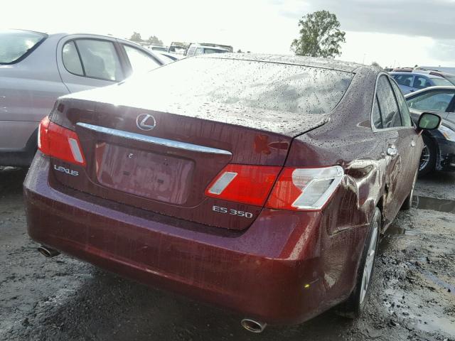 JTHBJ46G172110215 - 2007 LEXUS ES 350 MAROON photo 4