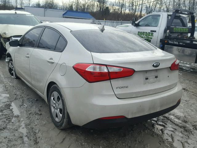 KNAFK4A66F5420224 - 2015 KIA FORTE LX BEIGE photo 3